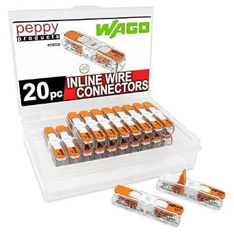 WAGO 221-2401 Lever Nuts Compact Splicing Inline Wire Connectors with Case | 20pc