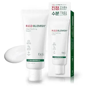 Dr.G Red Blemish Clear Soothing Korean Moisturizer Face Cream, 70ml - Cica Cream, Korean Skin Care Moisturizer, Korean Face Moisturizer, Facial Moisturizer, Korean Skincare, K Beauty Skincare Coreano