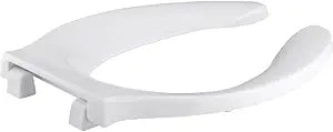 Kohler K-4731-C-0 Stronghold Elongated Toilet Seat with Integrated Handle and Check Hinge, White, One Size