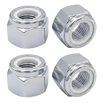 24 Pack 1/2"-13 Inch Lock Nuts,Carbon Steel Galvanized Anti-Rust Nylon Insert Locknuts,Standard Inch Thread Nylock Nuts for Bolts