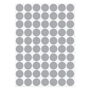uxcell 1 Sheet/70Pcs Screw Hole Cover Stickers, 18mm Dia PVC Self Adhesive Covers Caps Dustproof for Wood Furniture Cabinet Shelf Wardrobe, Gray