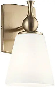 Kichler, Cosabella 6 Inch 1 Light Wall Sconce with Satin Etched Cased Opal Shade in Champagne Bronze, 55090