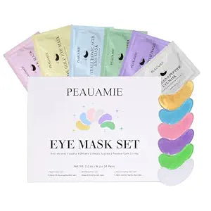 PEAUAMIE Under Eye Patches with Collagen and Hyaluronic Acid Eye Mask for Wrinkle,Dark Circles,Face Mask Skin Care Products 24 Pairs