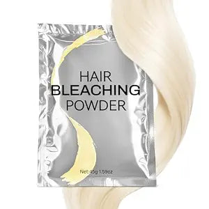 Hair Bleach Powder for Hair, Professional Lightening Bleach Lift Up to 8 Levels, for Hair Highlights & Lightening 45g