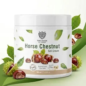 Horse Chestnut Gel Cream – Herbal Skin Care Gel for Legs & Body – Lightweight & Fast Absorbing - Relaxing, Cooling, Soothing Cream for Feet, Legs, Knees, Back (500ml/16.9 Fl oz)