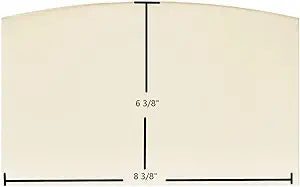 Brunco Hearthglow Archtop Door Glass Replacement Γ 8 3/8" x 6 3/8" High-Temperature Ceramic Glass Panel (1B5255-A)