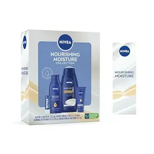 NIVEA Nourishing Moisture Collection, Skin Care Gift Set, 4 Items