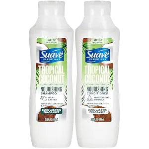 Suave Tropical Coconut Shampoo and Conditioner Set, 22.5 Oz Ea