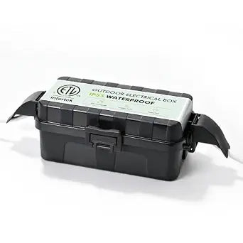 RESTMO Outdoor Electrical Box with Detachable Awning Cover, IP55 Waterproof
