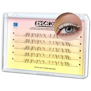 Clear Band Cat Eye Bottom Lash Clusters, Faux Mink Under Lashes
