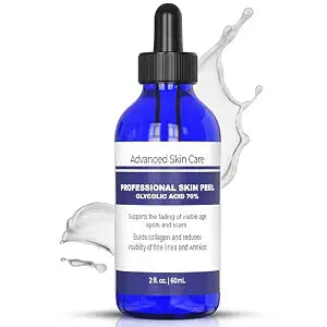 Glycolic Acid Face Peel Serum 70% Strength - at Home Chemical Peel for face 2oz