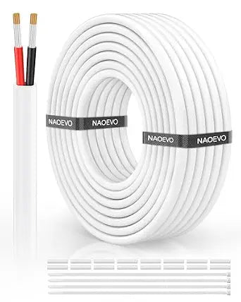 NAOVEO 18 Gauge Wire Tinned Copper, 2 Conductors Electrical Wire, 30FT