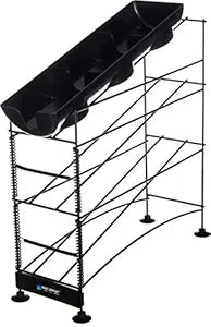 San Jamar Three Cup Dispenser Rack for 844 Oz Cups with Adjustable Coils  4-Tier Countertop Cup Dispensers  Suction Feet and Lid Organizer for Restaurants and Kitchens