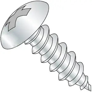 #12 x 1 1/4" Self Tapping Screws - Sheet Metal Screws, Type A, Stainless Steel 18-8, Truss, Phillips Drive, Full Thread (Quantity: 500 pcs)