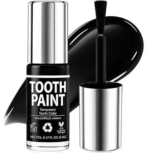 Black Tooth Paint, Temporary Teeth Color for Halloween Makeup, 0.17 fl oz
