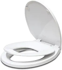 Round Toilet Seat with Built-In Toddler Training Seat