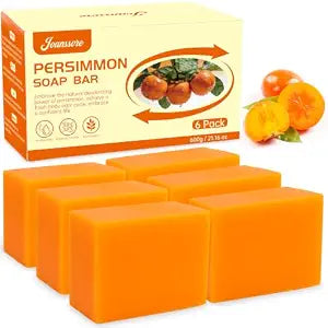 6 PCS Persimmon Soap for Old People Smell, Long Lasting Persimmon Soap Bar