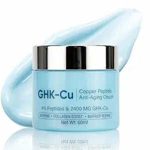GHK-Cu Peptide Cream for Face, 4% Bioactive Copper Peptides 2Fl.Oz