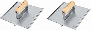 Kraft Tool Co. CF026 8 in. x 8 in. Stainless Steel Hand Groover with Wood Handle, 2-Pack