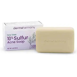 Dermaharmony 10% Sulfur with Tea Tree Oil Acne Bar Soap (4 oz)