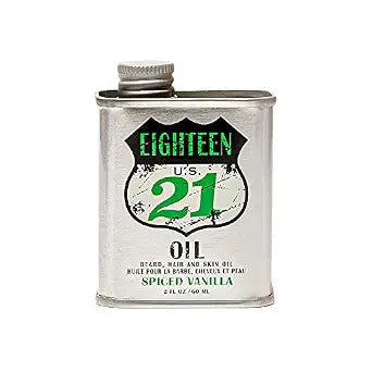 18.21 Man Made Hair, Skin & Beard Oil for Men, 4 Scents - Non-Greasy, Conditioning Balm with Castor Seed, Jojoba, and Argan Oils - Premium Tattoo and Mustache Care Products