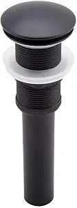 Fdit Bathroom Pop Up Drain Stopper, Push Button Seal Drain Assembly for Bathroom Sink Vessel Vanity Brass Black G1 1 4 Inch 1 Pack