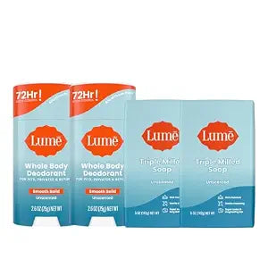 Lume Whole Body Deodorant & Soap - 2.6oz Stick & 5oz Soap (Unscented)