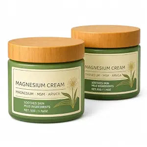 Total Relief Magnesium Cream with MSM & Arnica, 2 Pack, for Legs & Feet