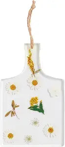 Mud Pie White Resin Flower Board