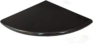 9 Inch Black Marble Corner Shower Shelf for Bathroom, Granite Stone Corner Shelves Both Side Polished for Bath Wall Mounted,Tiled Shower Walls (1Pcs - Black)