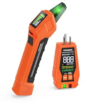 Circuit Breaker Finder & GFCI Outlet Tester with Digital LCD Display, 90-135V Electrical Circuit Tracer Tool for Electricians/DIY  Lightweight (Includes Batteries & Carrying Case)