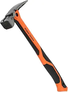 Klein Tools H81022 Anti-Vibration Milled Face Framing Hammer with Straight Claw, 22-Ounce Forged Steel, Magnetic Nail Starter and Extra-Large Squared Strike Face