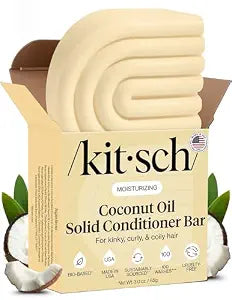 Kitsch Coconut Oil Conditioner Bar Soap for Hair Care - Made in USA, 3 oz