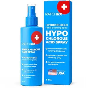 PatchRx Hypochlorous Acid Facial Spray - 8 oz Gentle Hydrating Face Mist for Sensitive Skin, Soothing Daily Toner & Post-Workout Refresh for Face and Body