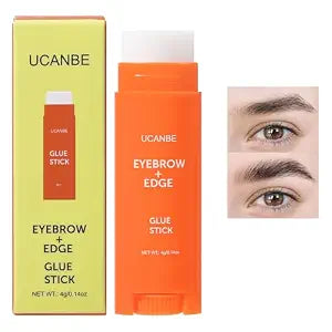 UCANBE 2-IN-1 Eyebrow & Edge Glue Stickï¿½ï¿½ï¿½Waterproof Clear Brow Gel, Transfer-Proof, Extreme Hold, Quick-Dry, Lightweight for Styling, Fixing Baby Hair & 