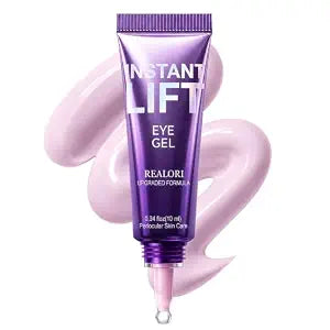 realori Instant Lift Eye Gel with Caffeine for Puffiness and Bags, Firming Under Eye Treatment for Wrinkles, Fine Lines and Dark Circles, Anti-Aging Eye Care for Men and Women, 10ml