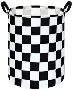 Racing Checkerboard Storage Basket for Boys Room, Foldable Laundry Hamper Organization Basket, Storage Bin, Toy Box,Gift Basket