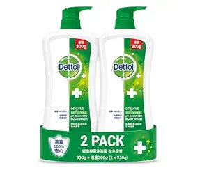 Dettol Anti-Bacterial Body Wash, Original Pine Scent, 950g per Bottle (Pack of 2, Total 1900g) - China Version, Kills 99.9% of Germs, pH Balanced (Original Pine)