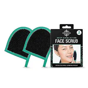 Dermasuri Face Exfoliator Scrubber, Exfoliating Glove & Scrub Mitt 2 Pack