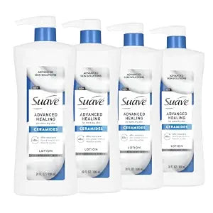 suave+ Advanced Healing Hand & Body Lotion, Ceramides, 28 fl oz, 4-Pack
