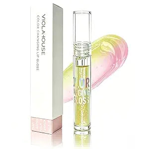 VIOLA HOUSE Color Changing Lip Gloss, PH Lip Tinted, High Gloss Lipstick, Waterproof,Long Lasting Lip Care. 5g