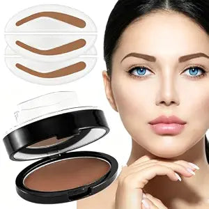2PCS Eyebrow Stamp Kit, 5-Second Brow Stamp, Dark Brown