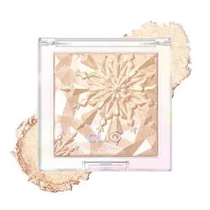 CLIO Prism Highlighter Makeup, High Glossy Face Illuminator & Pearl Shimmer Smooth Baked Powder, Long-Lasting Glitter with Radiant Glow Finish, Korean Beauty (01 Gold Sheer)