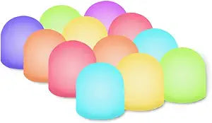 Novelty Place Color Changing Mini Nightlight, Multicolor LED Mood Lighting - Night Light for Bedroom, Bathroom, Living Room - Battery Powered (Pack of 12)