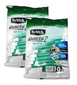 Schick Exacta2 Sensitive Disposable Shaver 20p (10 Count x 2Pack)