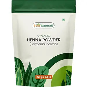 Best Naturals Certified USDA Organic Henna Powder, 227 Gram, Gluten Free, GMO Free, Vegan