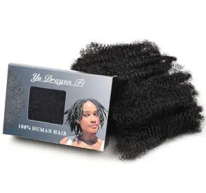 Afro Kinkys Bulk Human Hair 16 inch (1B 16 Inch)