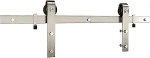 National Hardware N700-002 Classic Interior Sliding Barn Door Kit, Two-Piece, 72-Inches, Satin Nickel