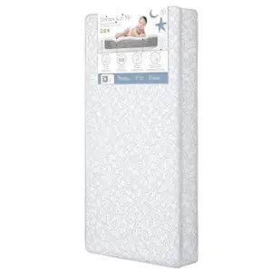 Dream On Me Nap Nest Crib and Toddler Mattress, Dual-Sided - Infants & Toddlers, Waterproof 5 Mattress with 88 Interwoven Coils, 75% Recycled Fiber, GREENGUARD Gold & BSA Certified  Daisy Dreams
