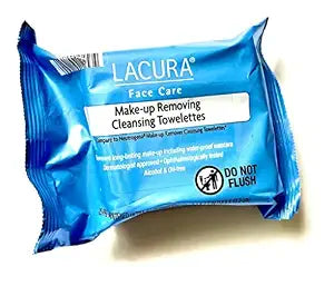 LACURA Face Care Make-Up Removing Cleansing Towelettes 25ct